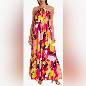 NWT Ted Baker London Ikella Floral‎ Halter Maxi Dress - 3 (6-8)